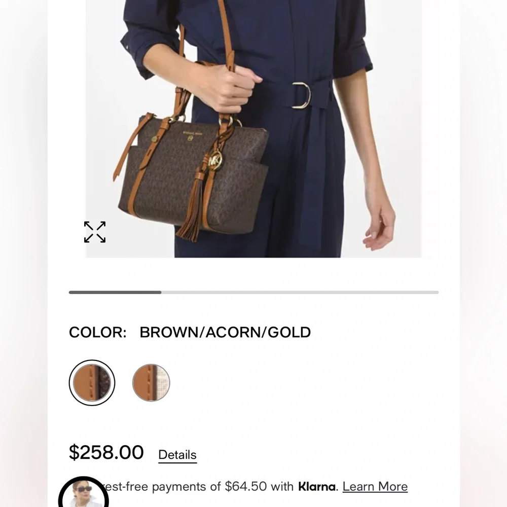 Michael Kors Logo Sullivan Convertible Top Zip Tote - Picture 5 of 5